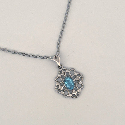 Blue Topaz S925 Necklace