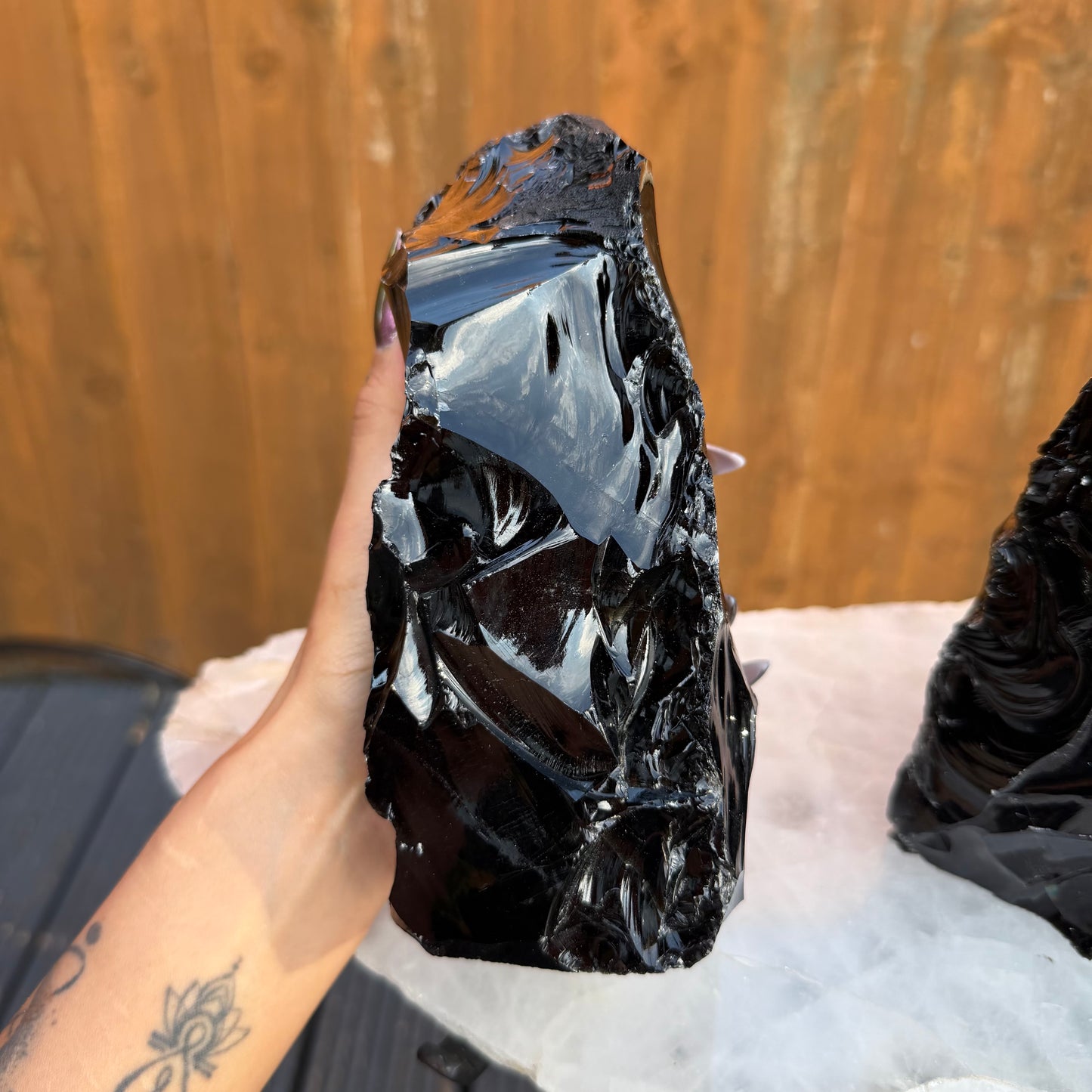 Black Obsidian Raw Towers