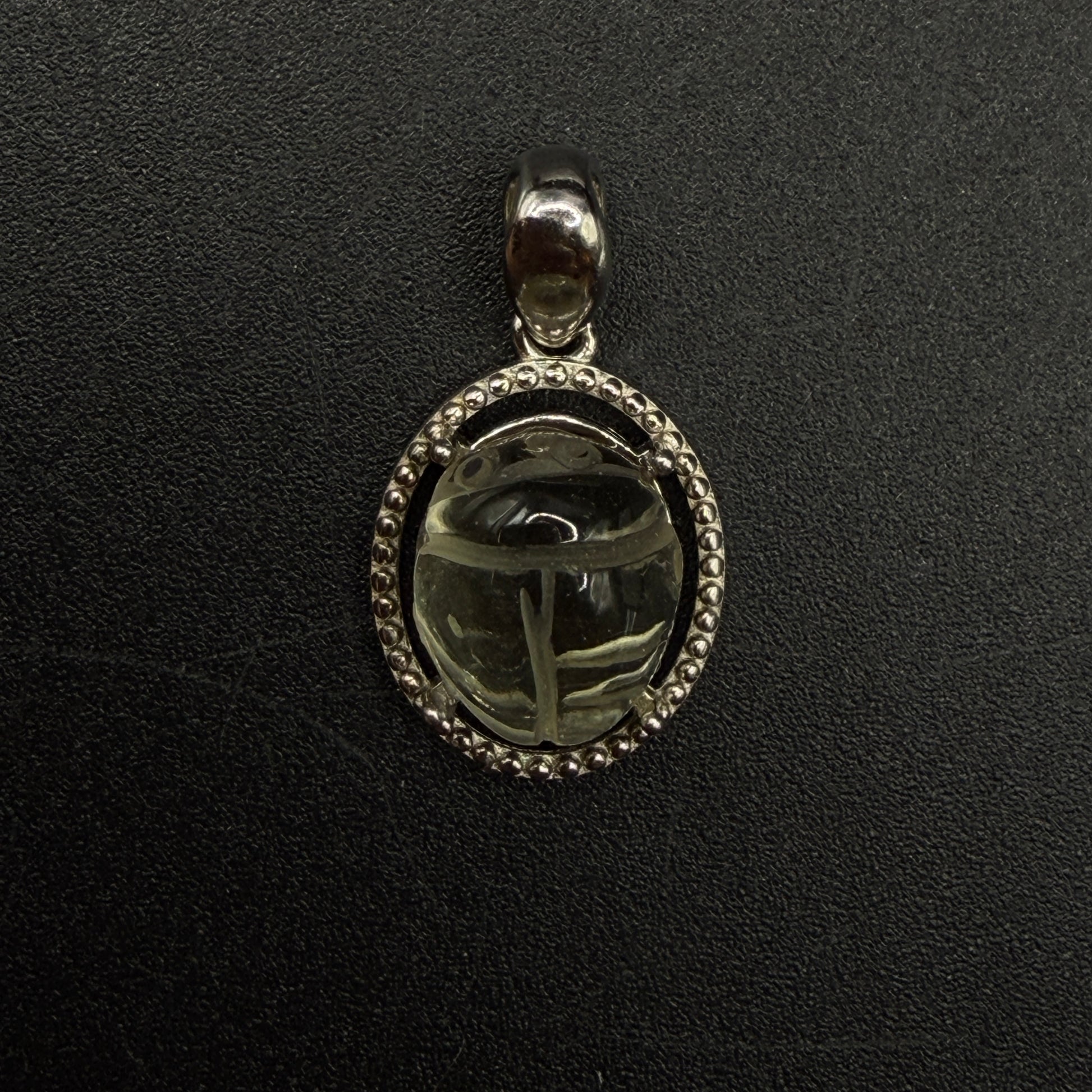 Libyan Desert Glass Scarab S925 Certified Necklace