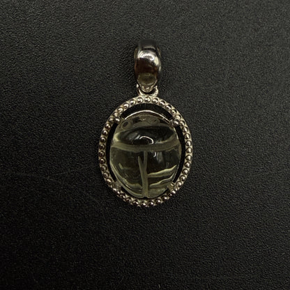 Libyan Desert Glass Scarab S925 Certified Necklace