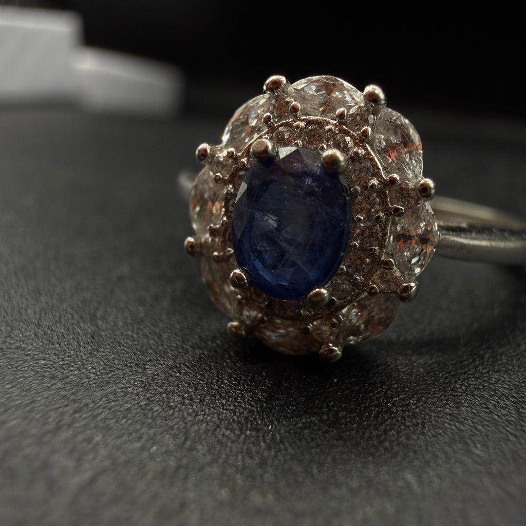 Sapphire S925 Adjustable Ring