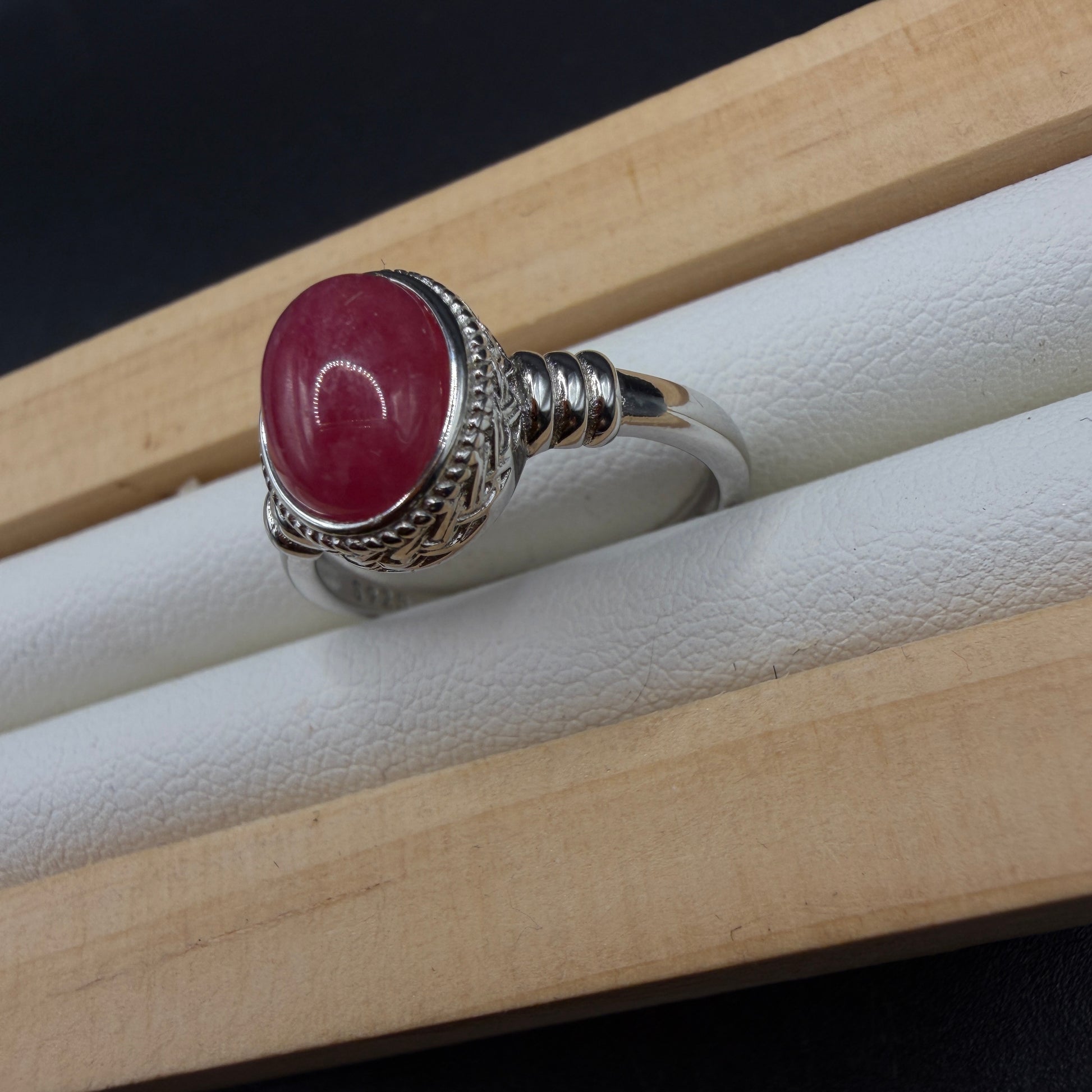 Rhodonite S925 Adjustable Ring
