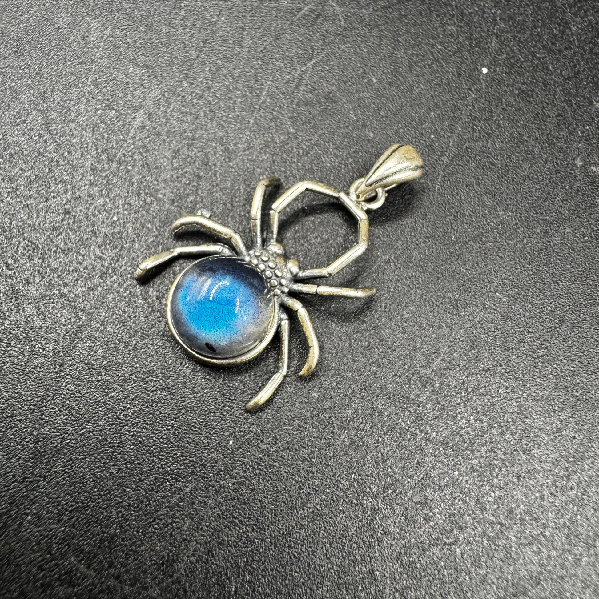 Labradorite Spider S925 Halloween Necklace