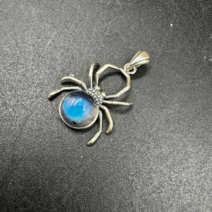 Labradorite Spider S925 Halloween Necklace