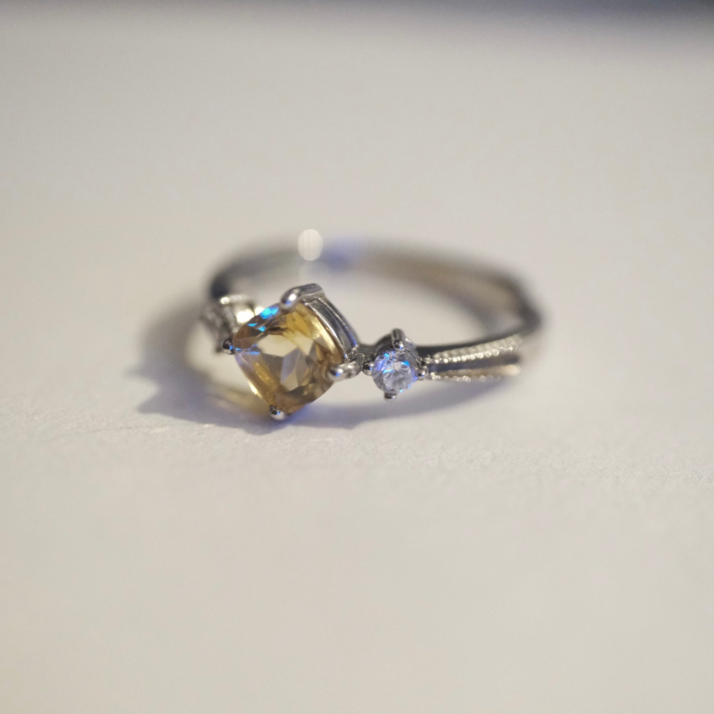 Citrine S925 Adjustable Ring