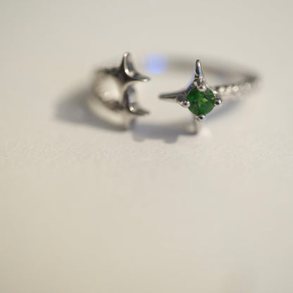 Diopside Star S925 Adjustable Ring