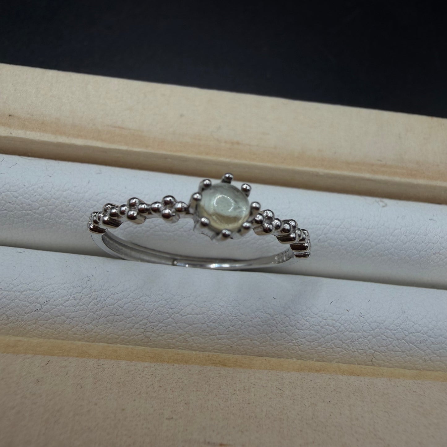 Moldavite S925 Certified Adjustable Ring