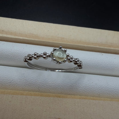 Moldavite S925 Certified Adjustable Ring