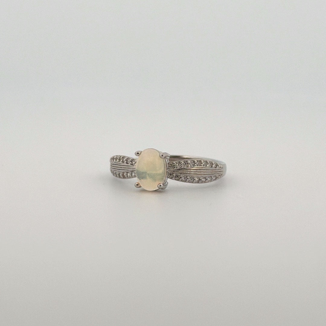 Opal S925 Adjustable Ring