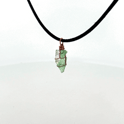 Green Lemurian Fluorite S925 Handmade Necklace