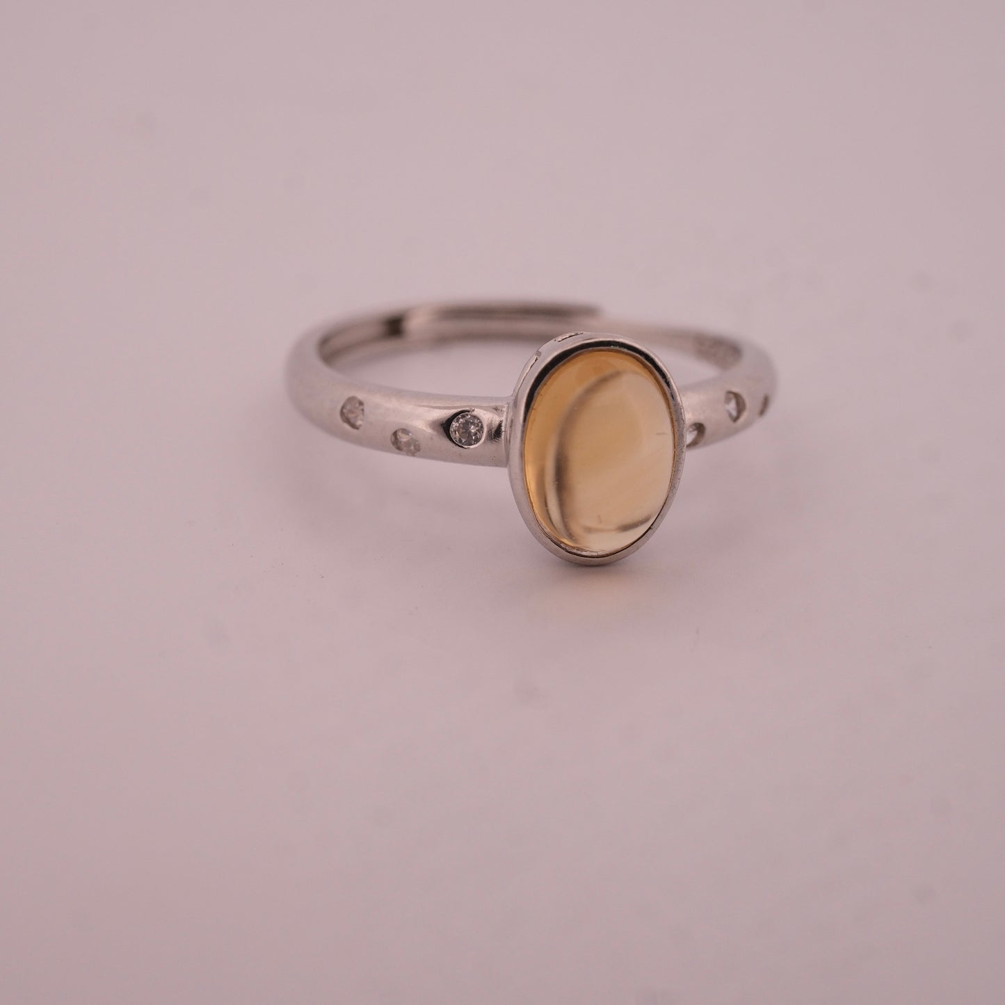 Citrine S925 Adjustable Ring