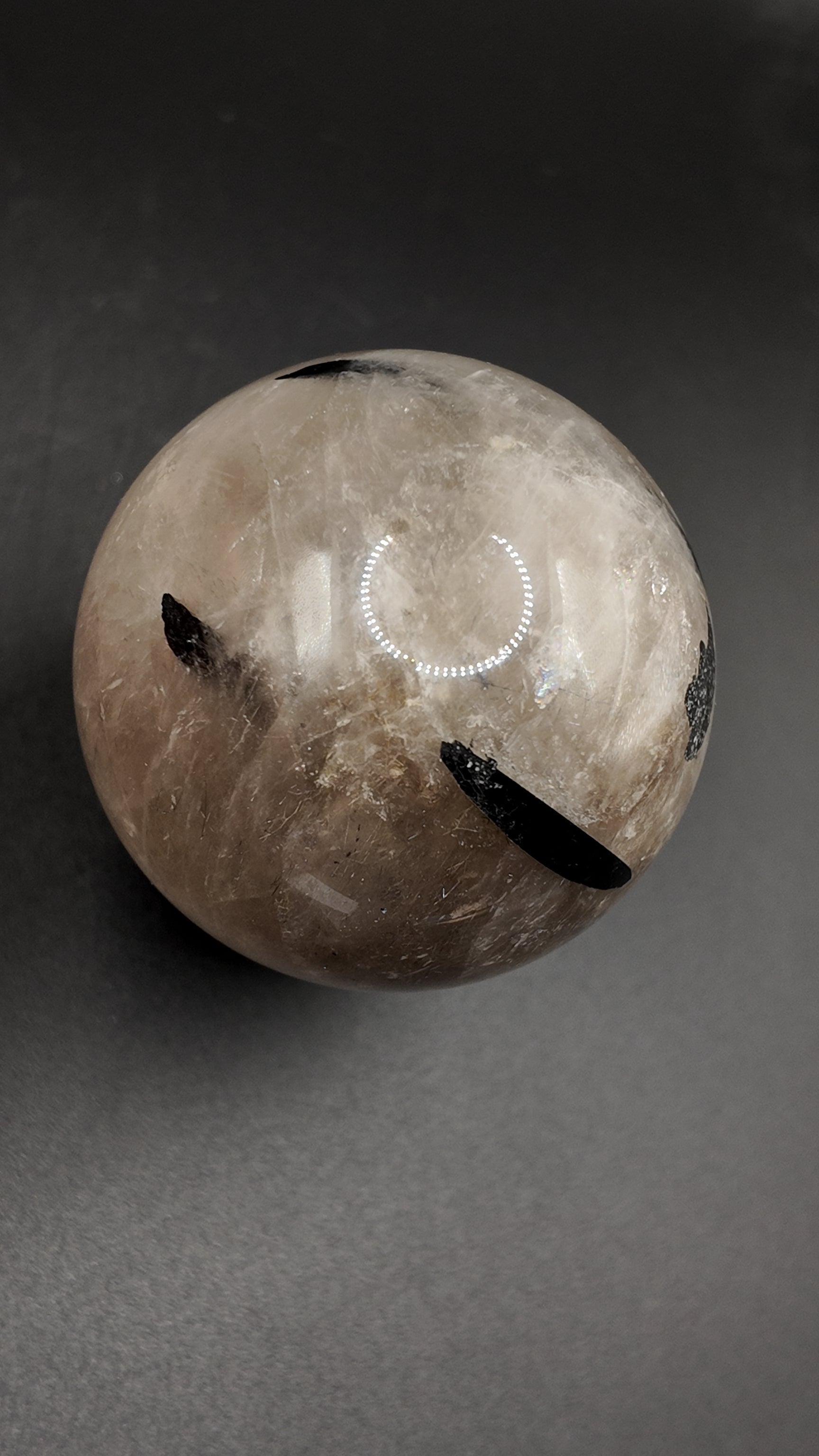 Black Tourmaline in Quartz Sphere