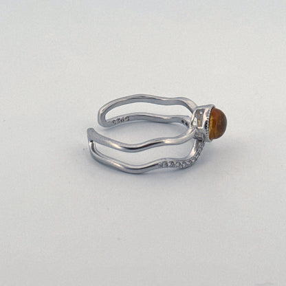 Citrine S925 Adjustable Ring