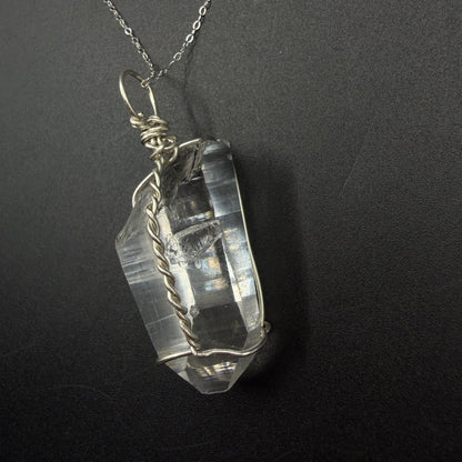 Colombian Lemurian Quartz S925 Handmade Necklace