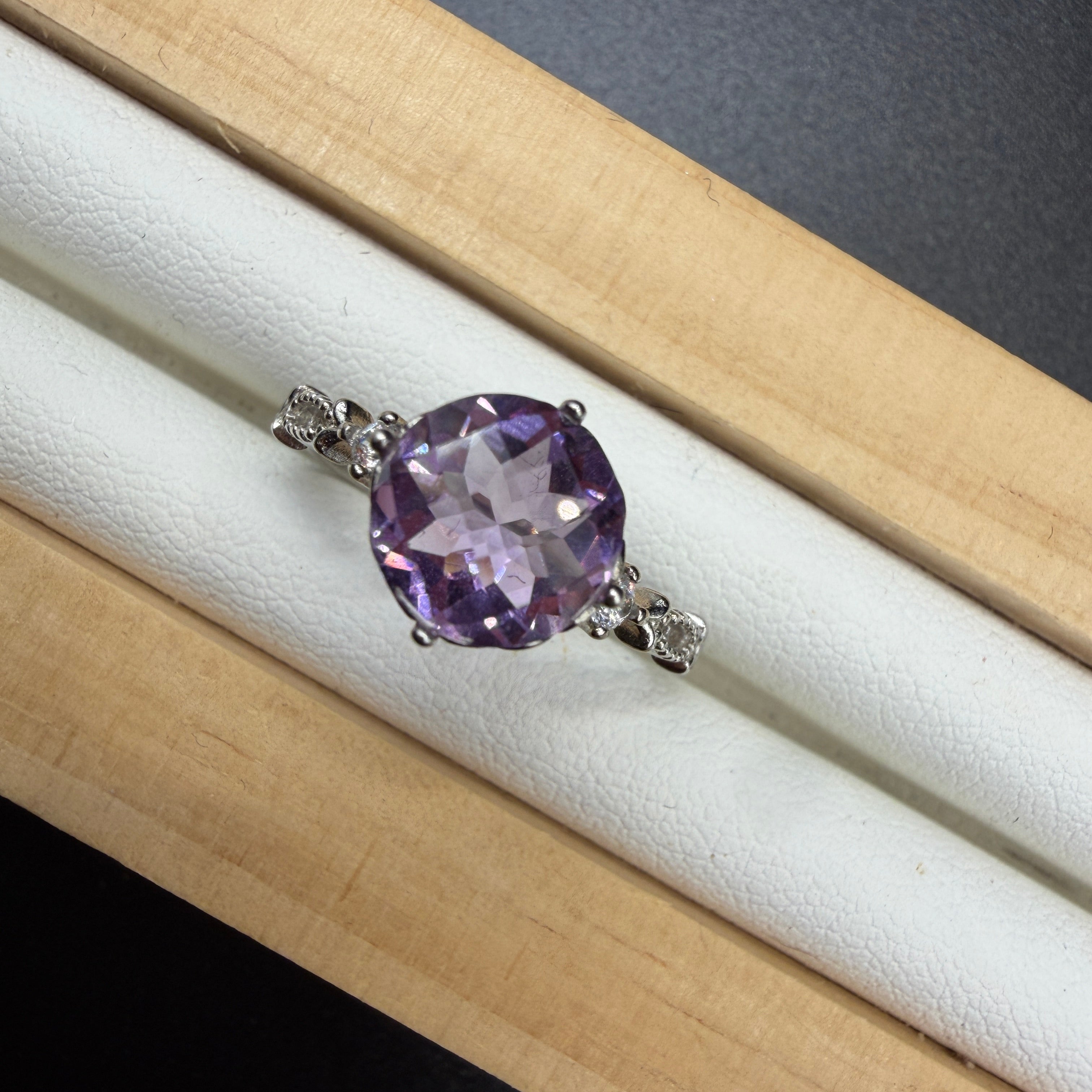 Amethyst S925 Adjustable Ring