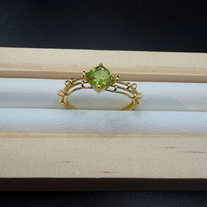 Peridot S925 Adjustable Ring