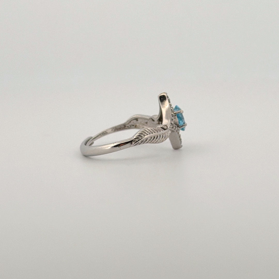Blue Topaz S925 Adjustable Ring