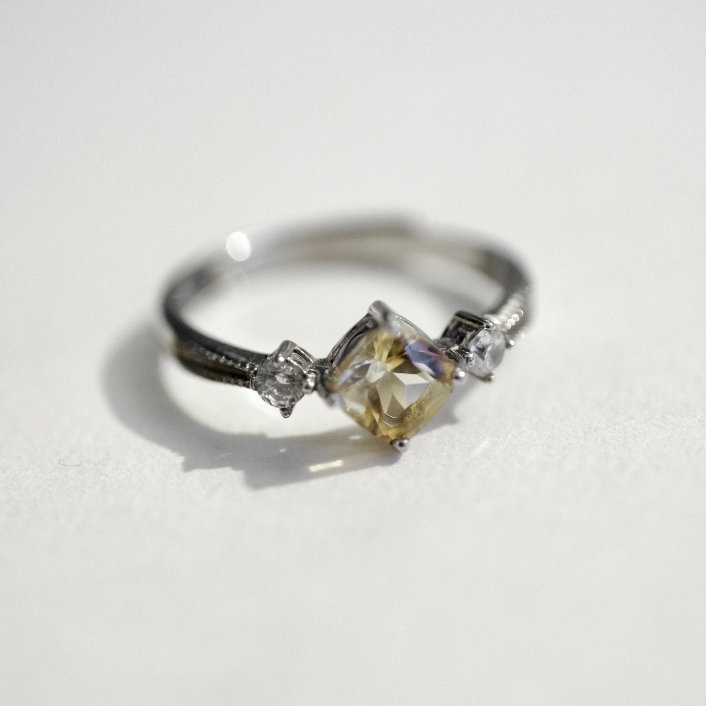 Citrine S925 Adjustable Ring