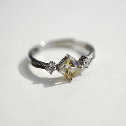Citrine S925 Adjustable Ring