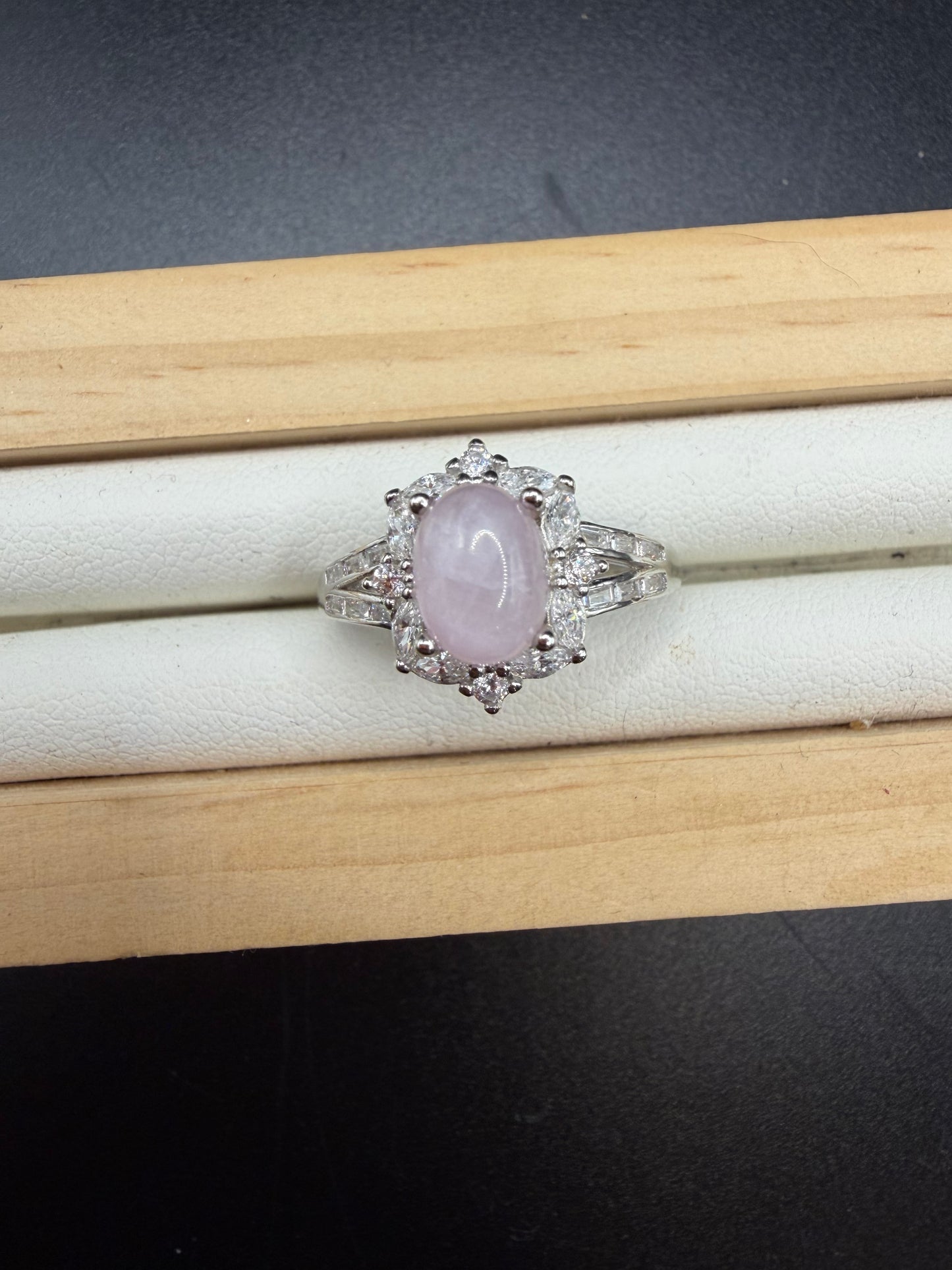 Kunzite S925 Adjustable Ring