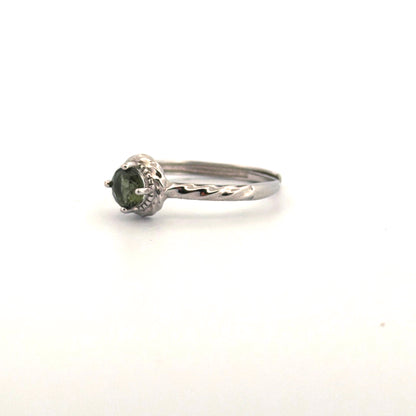 Moldavite S925 Certified Adjustable Ring