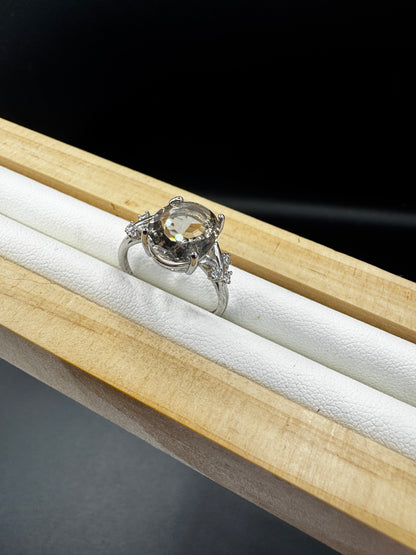 Smokey Quartz S925 Adjustable Ring