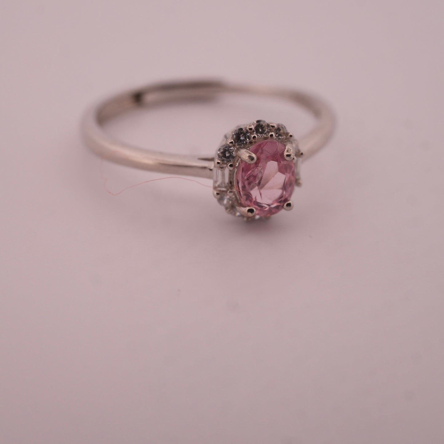 Pink Tourmaline S925 Adjustable Ring