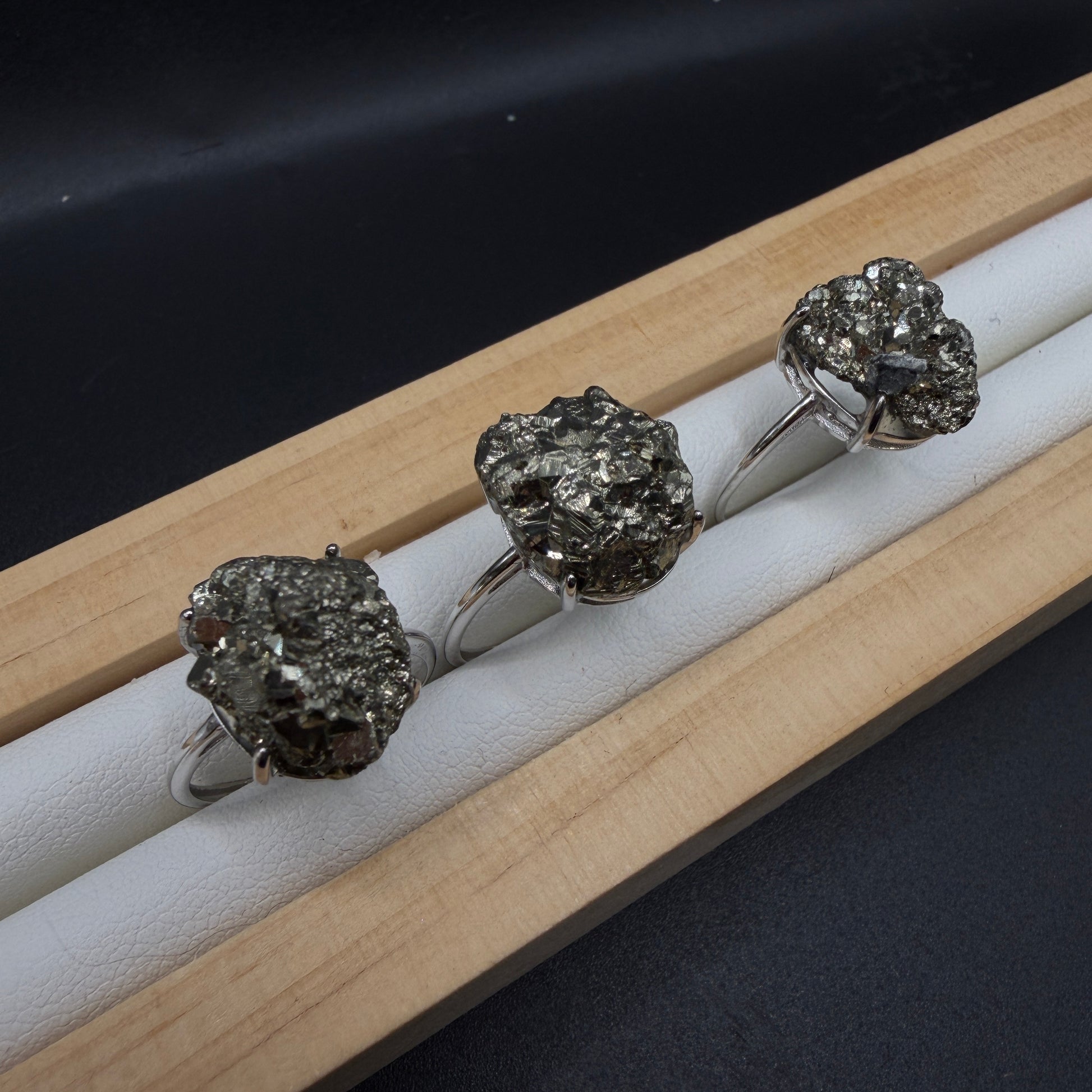 Pyrite S925 Adjustable Ring