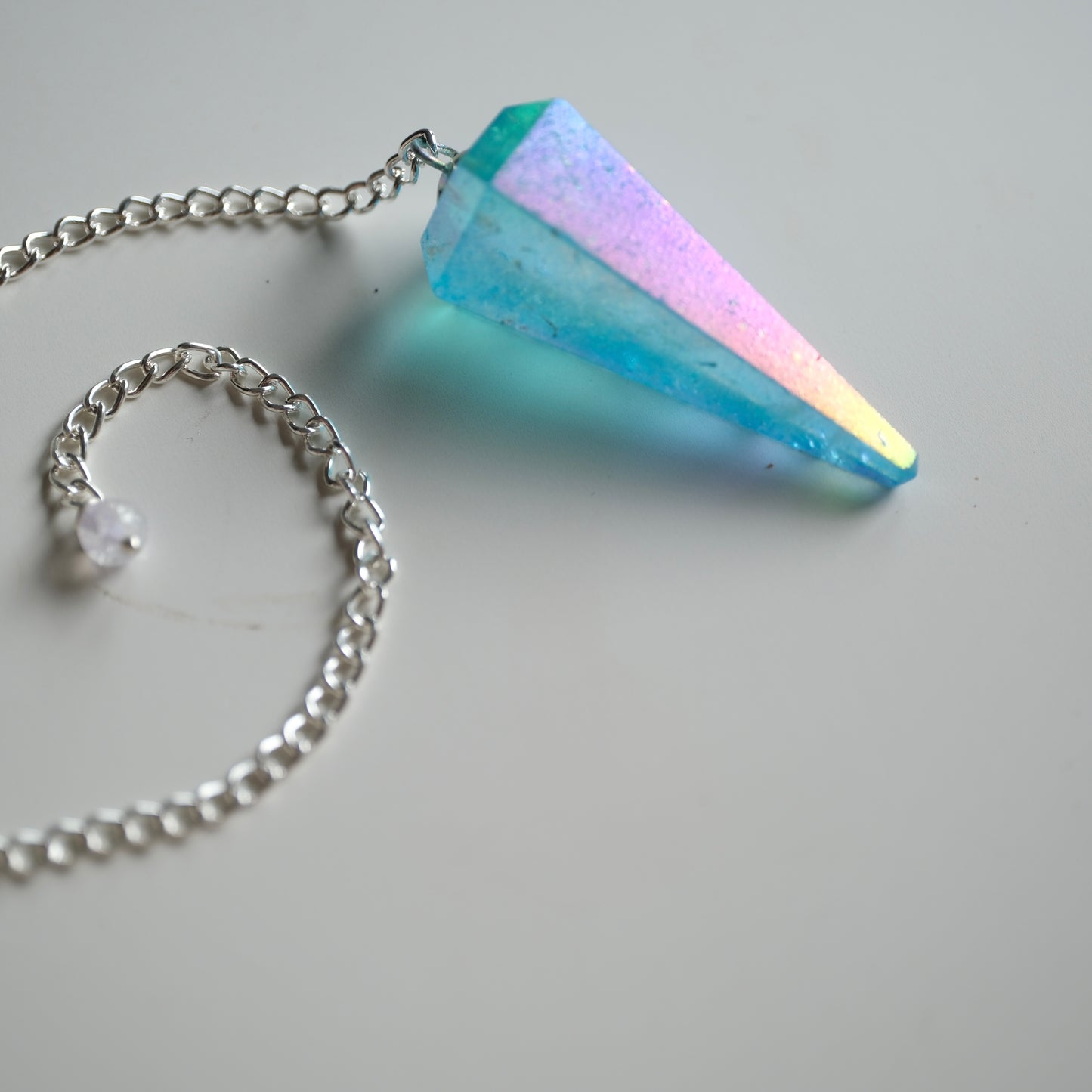 Blue Aura Quartz Pendulum