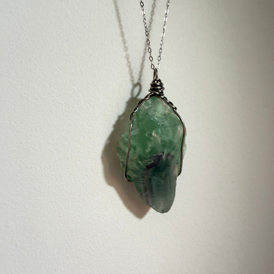 Fluorite Handmade Necklace on S925 Chain