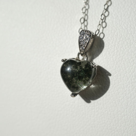 Halloween Garden Quartz Heart S925 Necklace