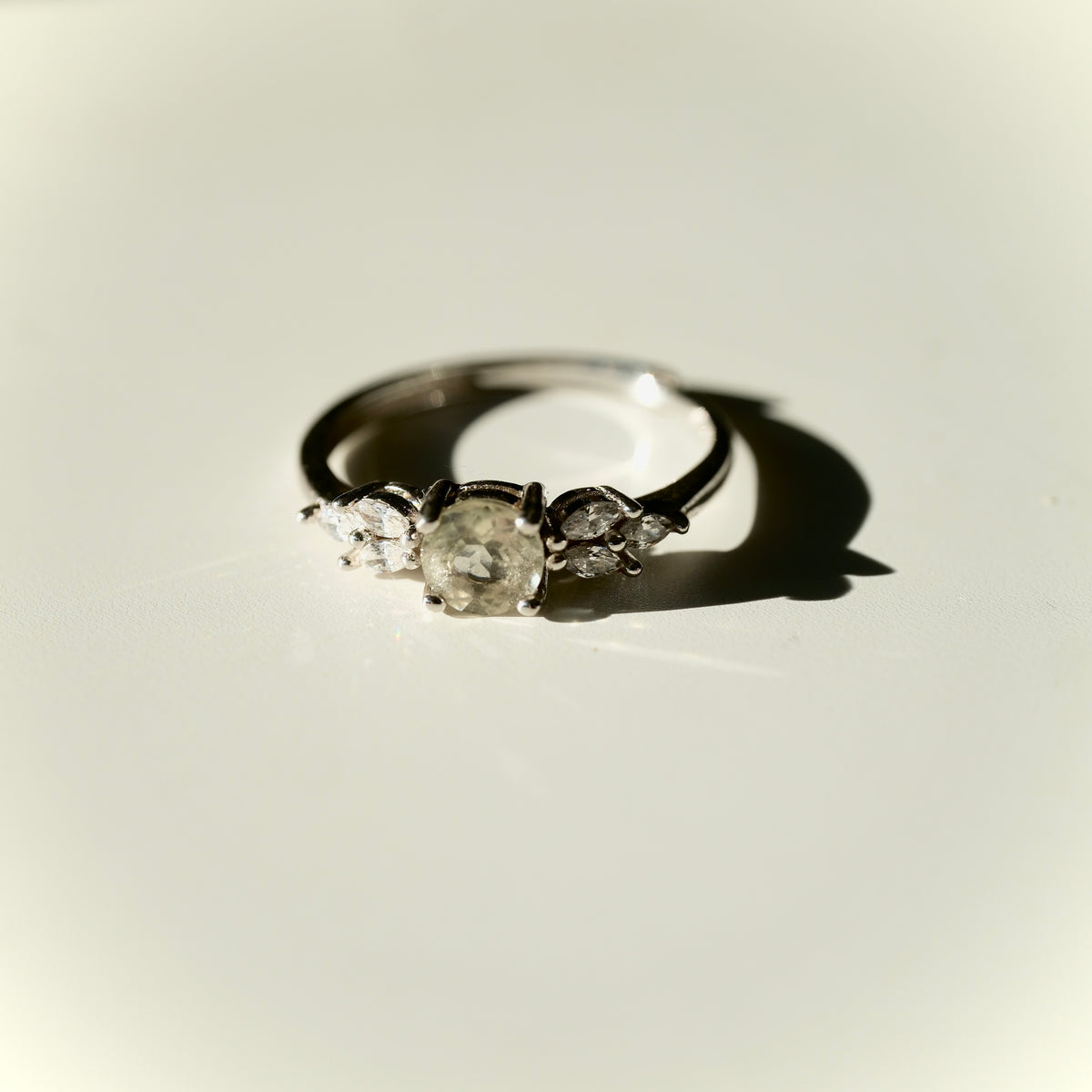 Libyan Desert Glass S925 Certified Adjustable Ring