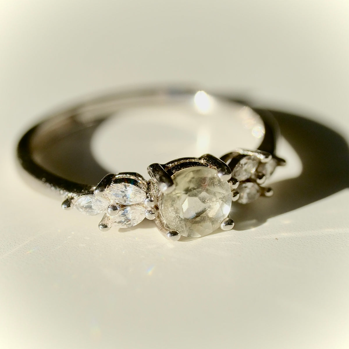 Libyan Desert Glass S925 Certified Adjustable Ring