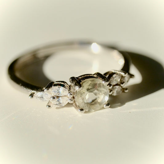 Libyan Desert Glass S925 Certified Adjustable Ring