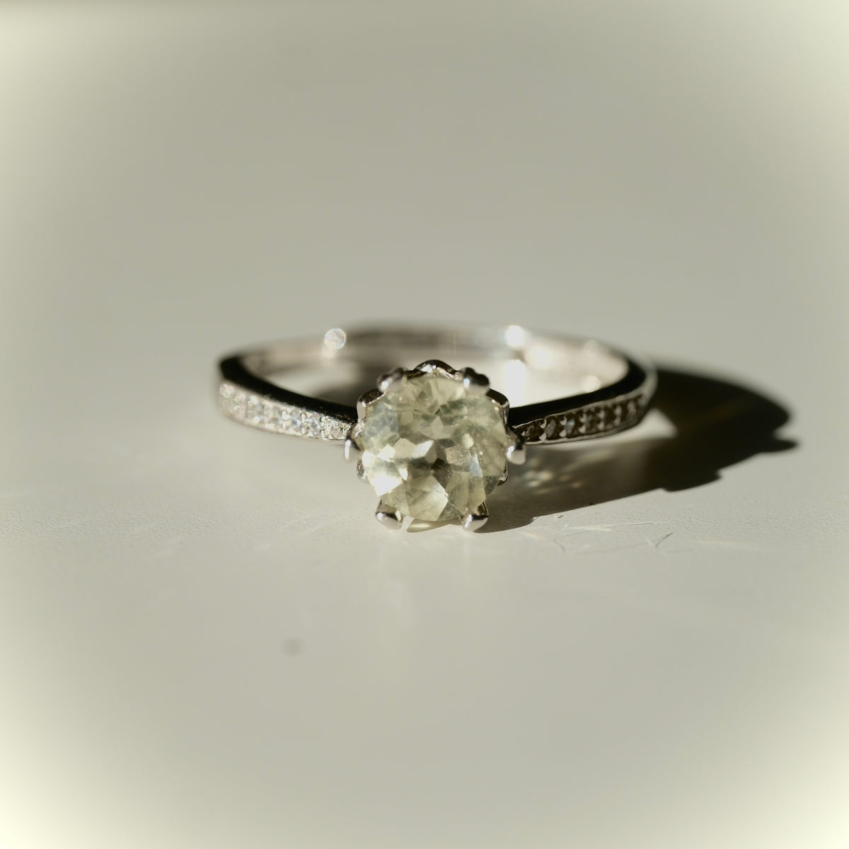 Libyan Desert Glass S925 Certified Adjustable Ring