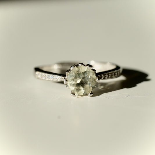 Libyan Desert Glass S925 Certified Adjustable Ring