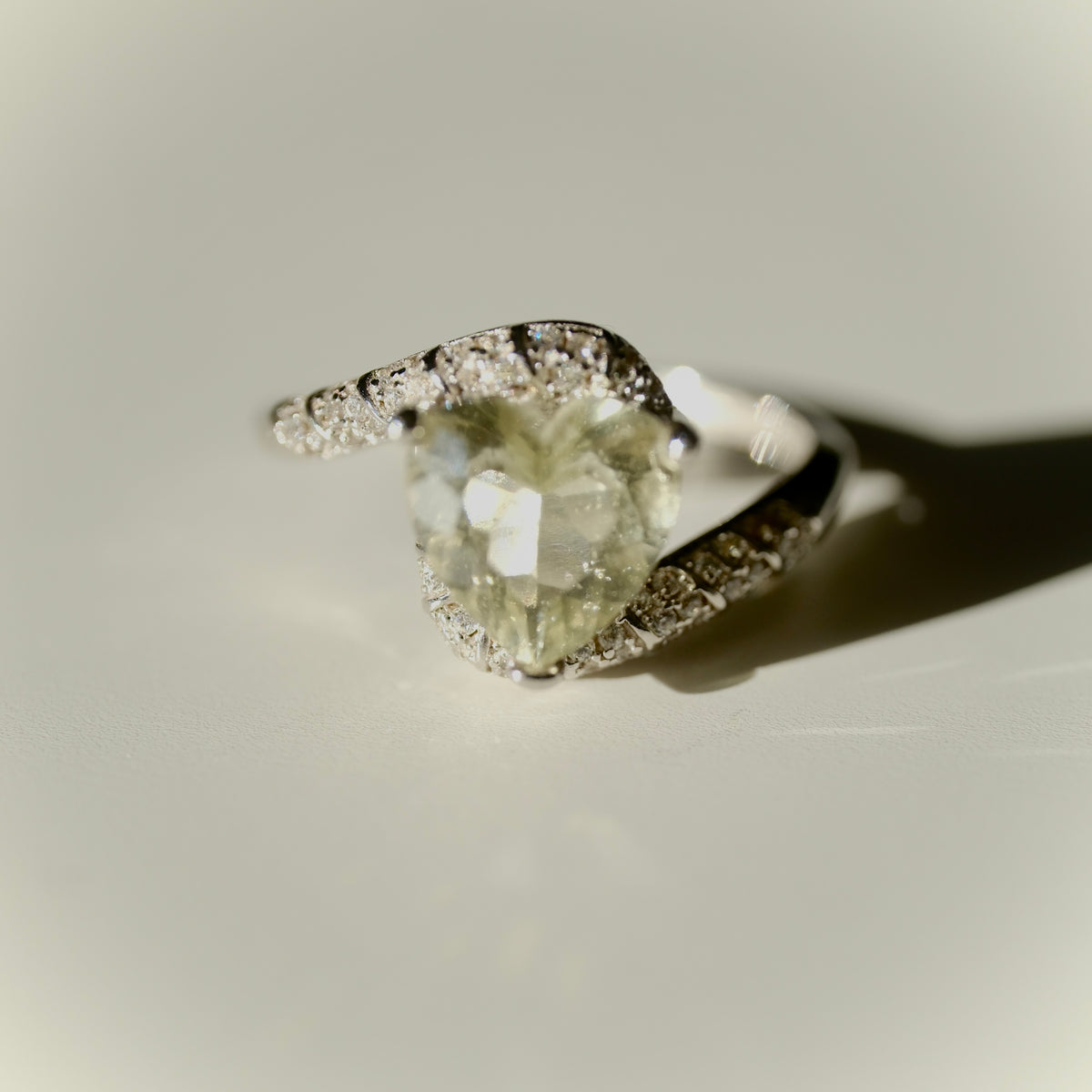 Libyan Desert Glass S925 Certified Adjustable Ring