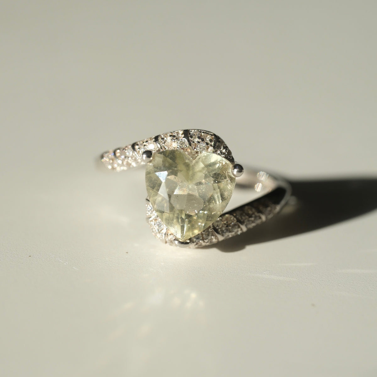 Libyan Desert Glass S925 Certified Adjustable Ring