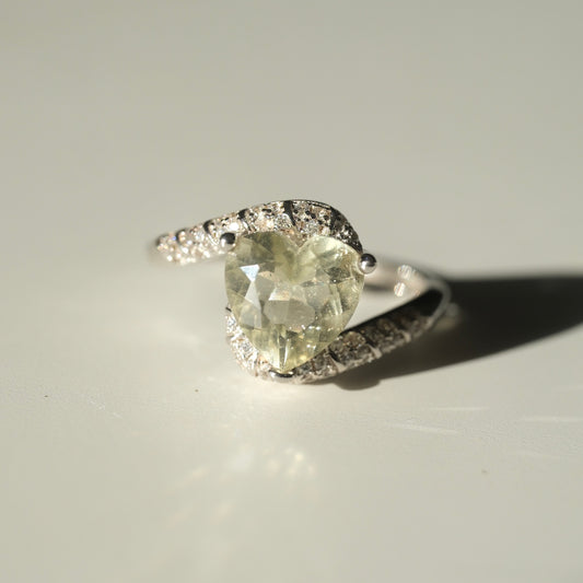 Libyan Desert Glass S925 Certified Adjustable Ring