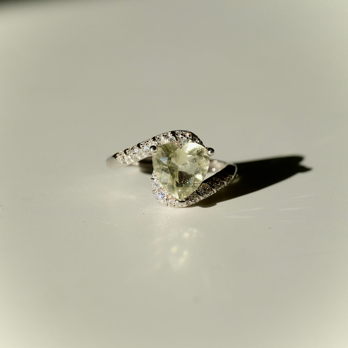 Libyan Desert Glass S925 Certified Adjustable Ring