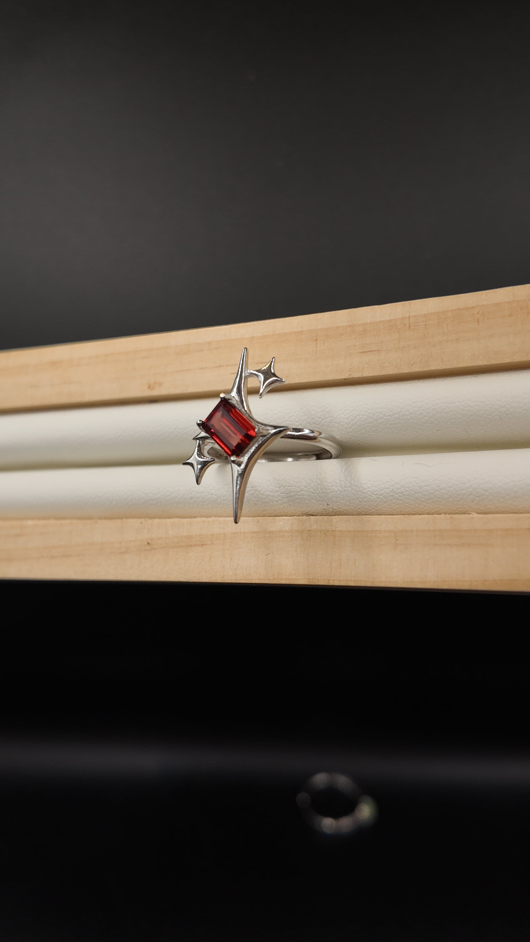Garnet Signature Star Ring
