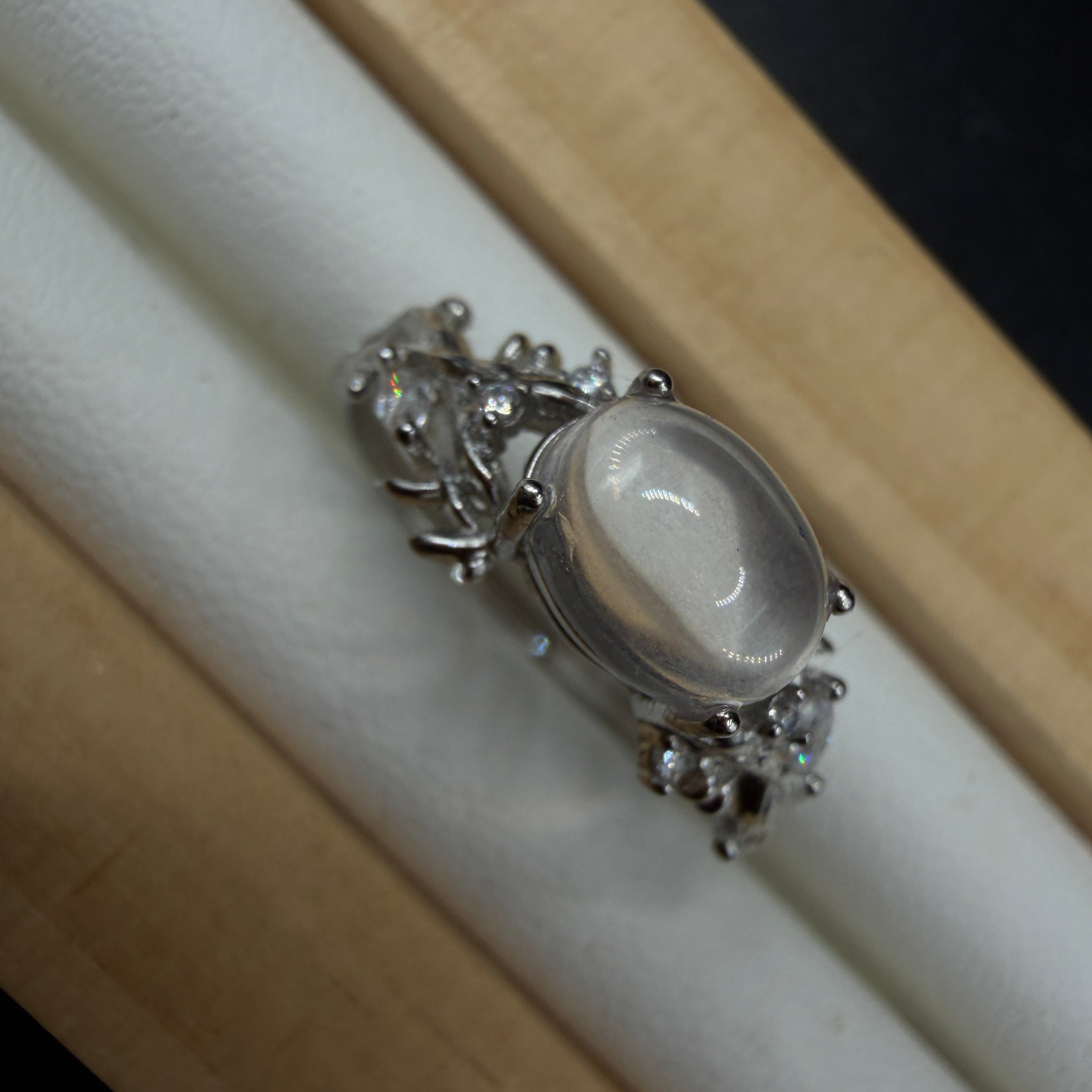 Moonstone S925 Adjustable Ring