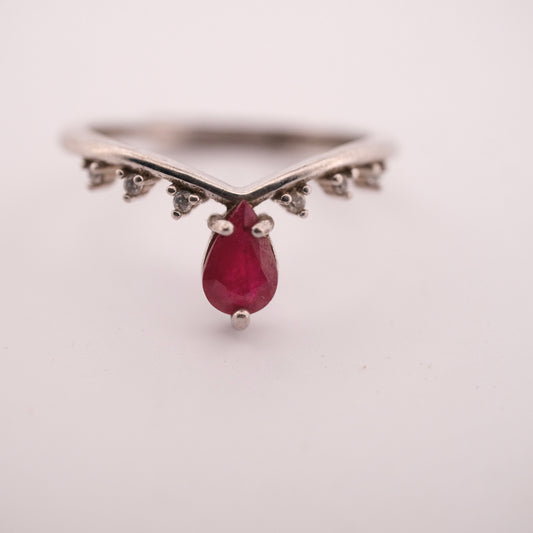 Ruby S925 Adjustable Ring