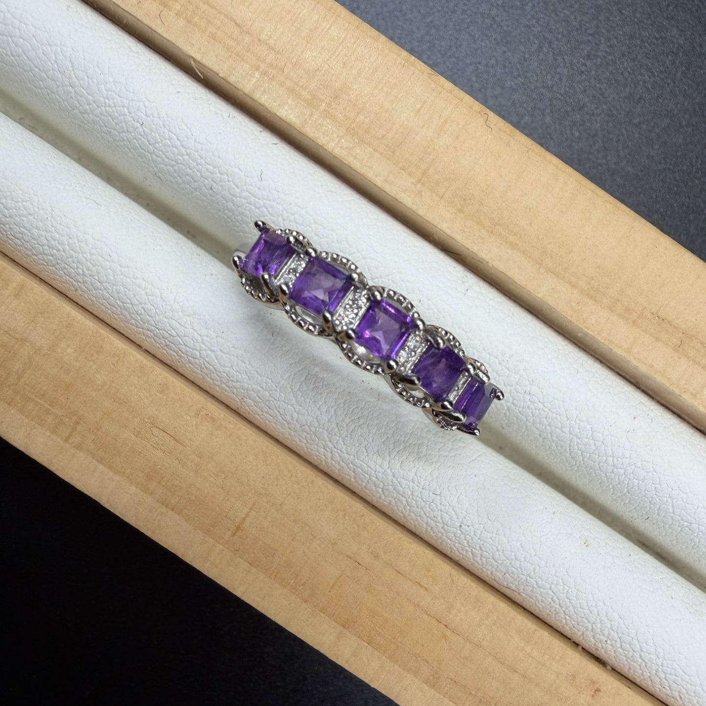 Amethyst S925 Adjustable Ring