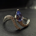 Tanzanite Snake S925 Adjustable Ring
