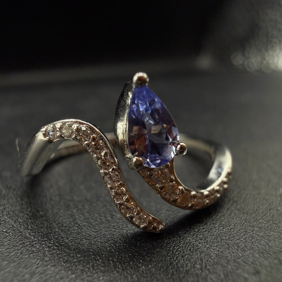 Tanzanite Snake S925 Adjustable Ring