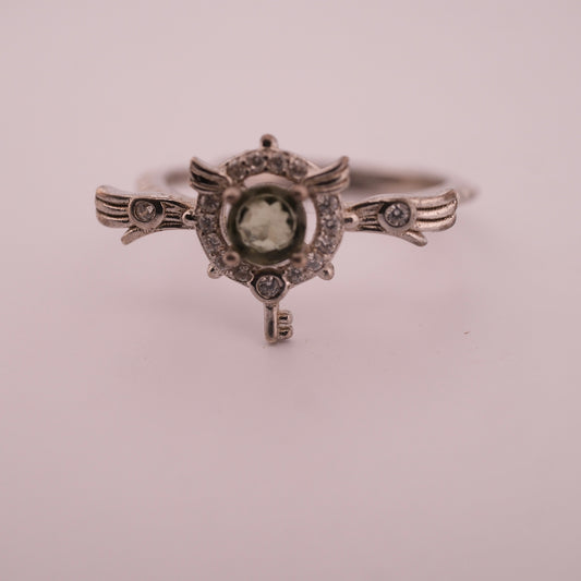 Moldavite Key S925 Adjustable Ring