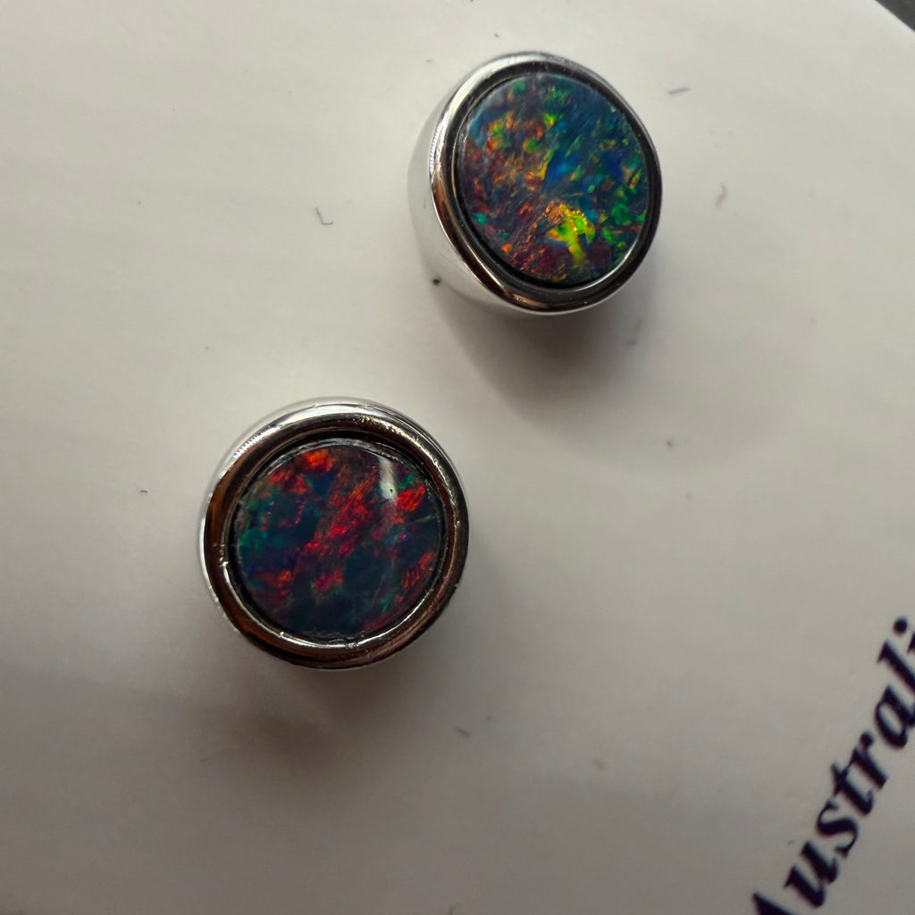 Australian Boulder Opal S925 Earrings