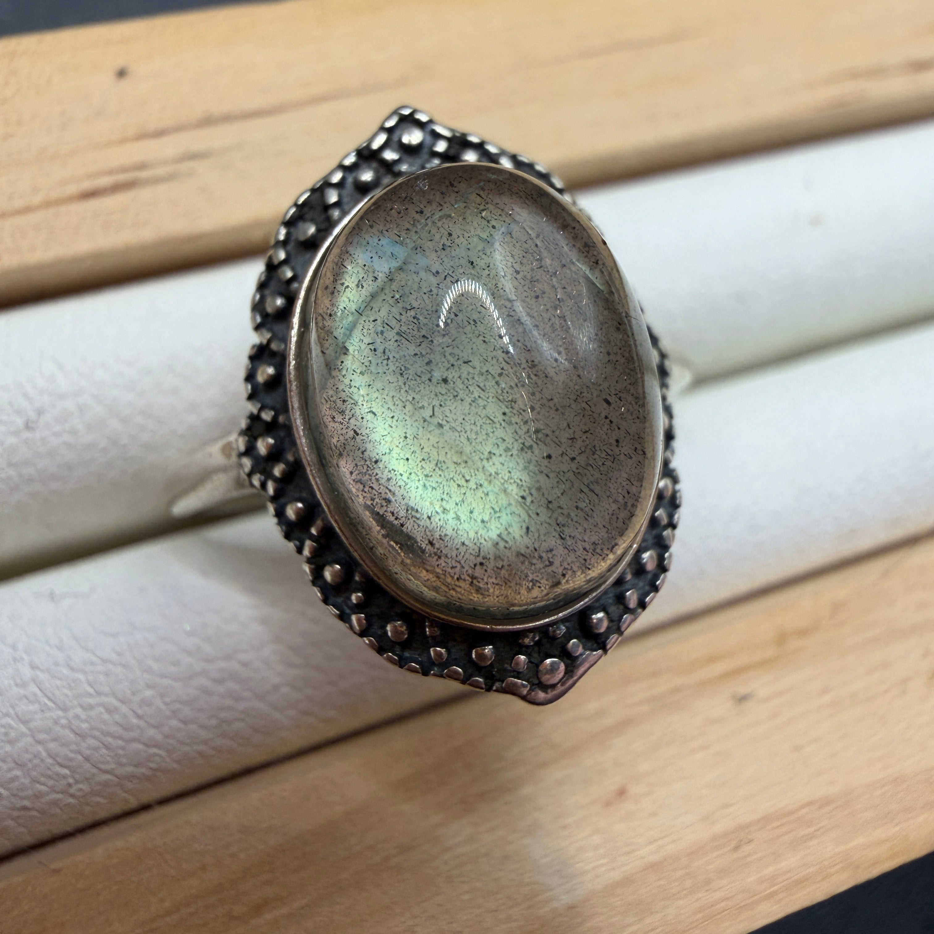 Labradorite S925 Adjustable Ring