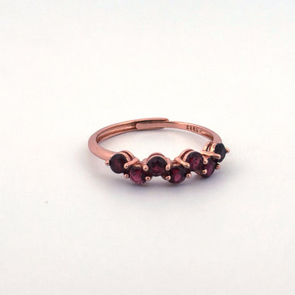 Garnet S925 Adjustable Ring